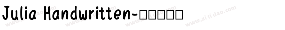 Julia Handwritten字体转换